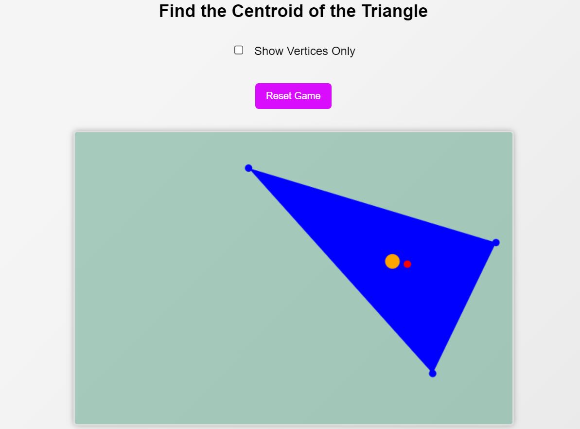 Screenshot of Centroid of Triangle